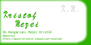kristof mezei business card